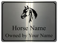 1MM 2353 Custom Personalised Horse Pony Stable Metal Aluminium Sign Plaque Gate