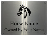 2353 Custom Personalised Horse Pony Stable Metal Aluminium Sign Plaque Door Gate