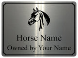 2353 Custom Personalised Horse Pony Stable Metal Aluminium Sign Plaque Door Gate