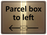 2200 Parcel box to left Door Gate House Letters Metal Aluminium Plaque Sign