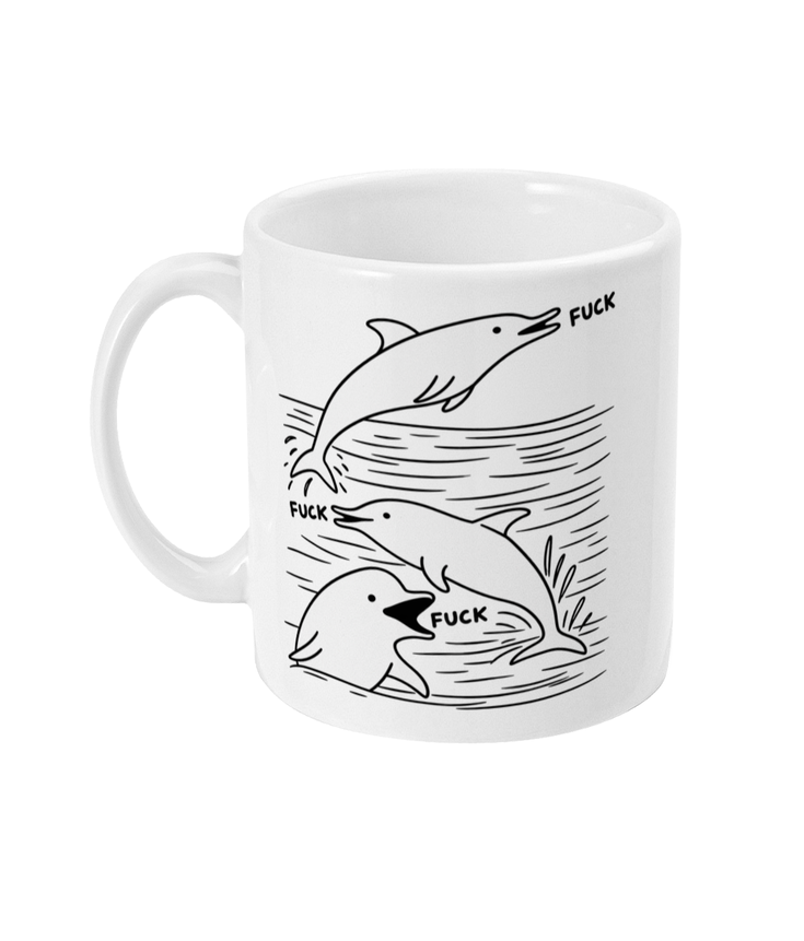 M007 Mug Dolphin F*ck Rude Mug