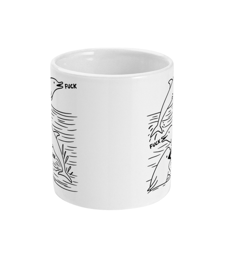 M007 Mug Dolphin F*ck Rude Mug