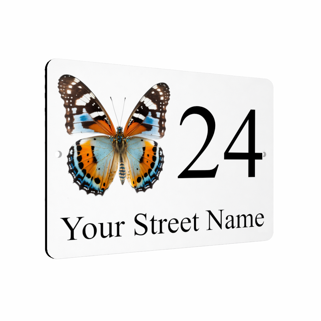B088 Custom Personalised Address Metal Aluminium Plaque Sign Door House Gate