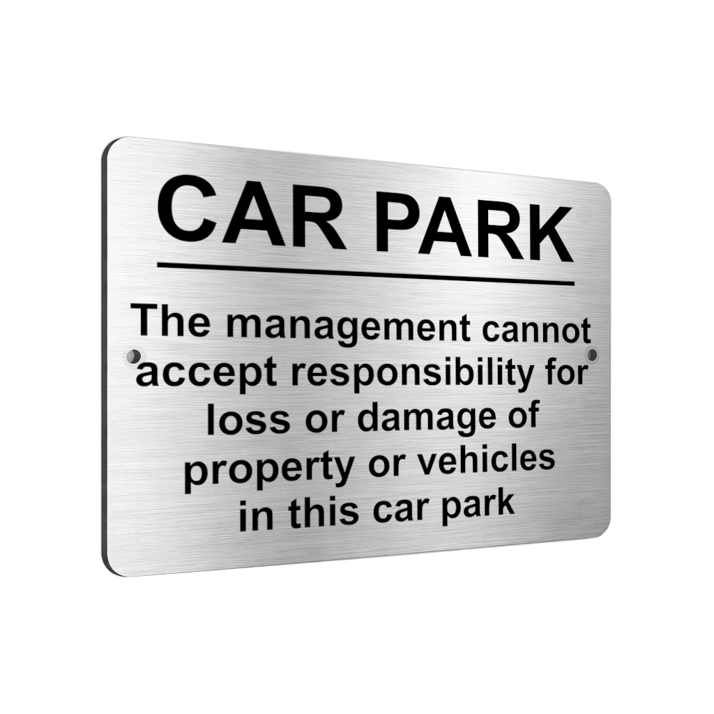 B172 CAR PARK Safety Printed Aluminium Metal Plaque Sign Gate