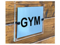 M006 GYM Fitness Sport Door Gate Wall Acrylic Modern Metal Aluminium Sign Plaque