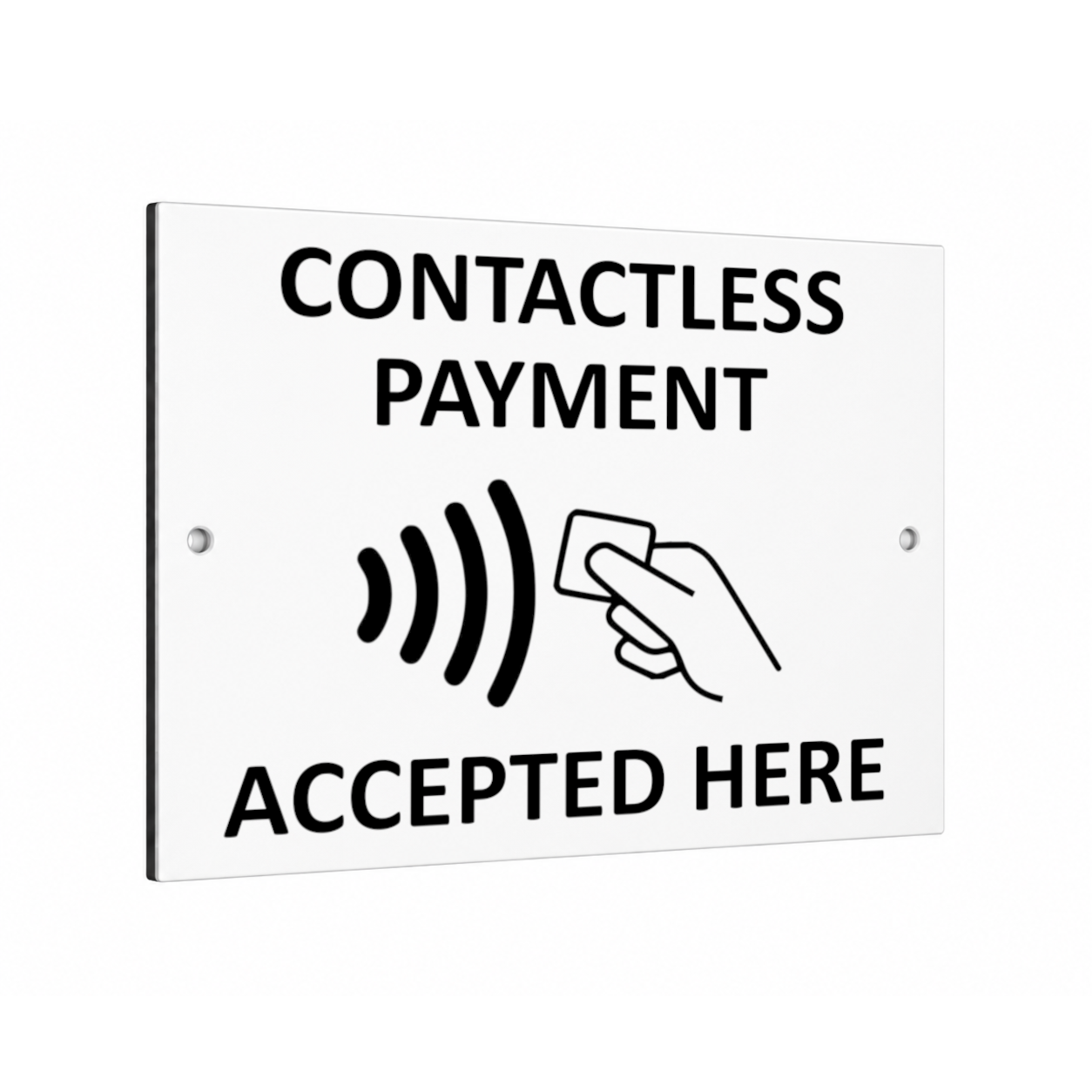 B230 CONTACTLESS PAYMENT ACCEPTED HERE Metal Aluminium Composite Plaque Sign