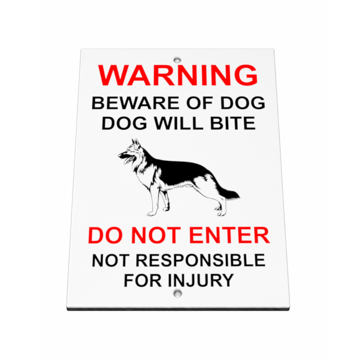 B240 BEWARE OF DOG WILL BITE DO NOT ENTER Metal Aluminium  Sign Plaque Gate