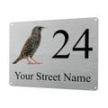 1MM 2408 Custom Personalised Bird Address Door Metal Aluminium Sign Plaque Gate