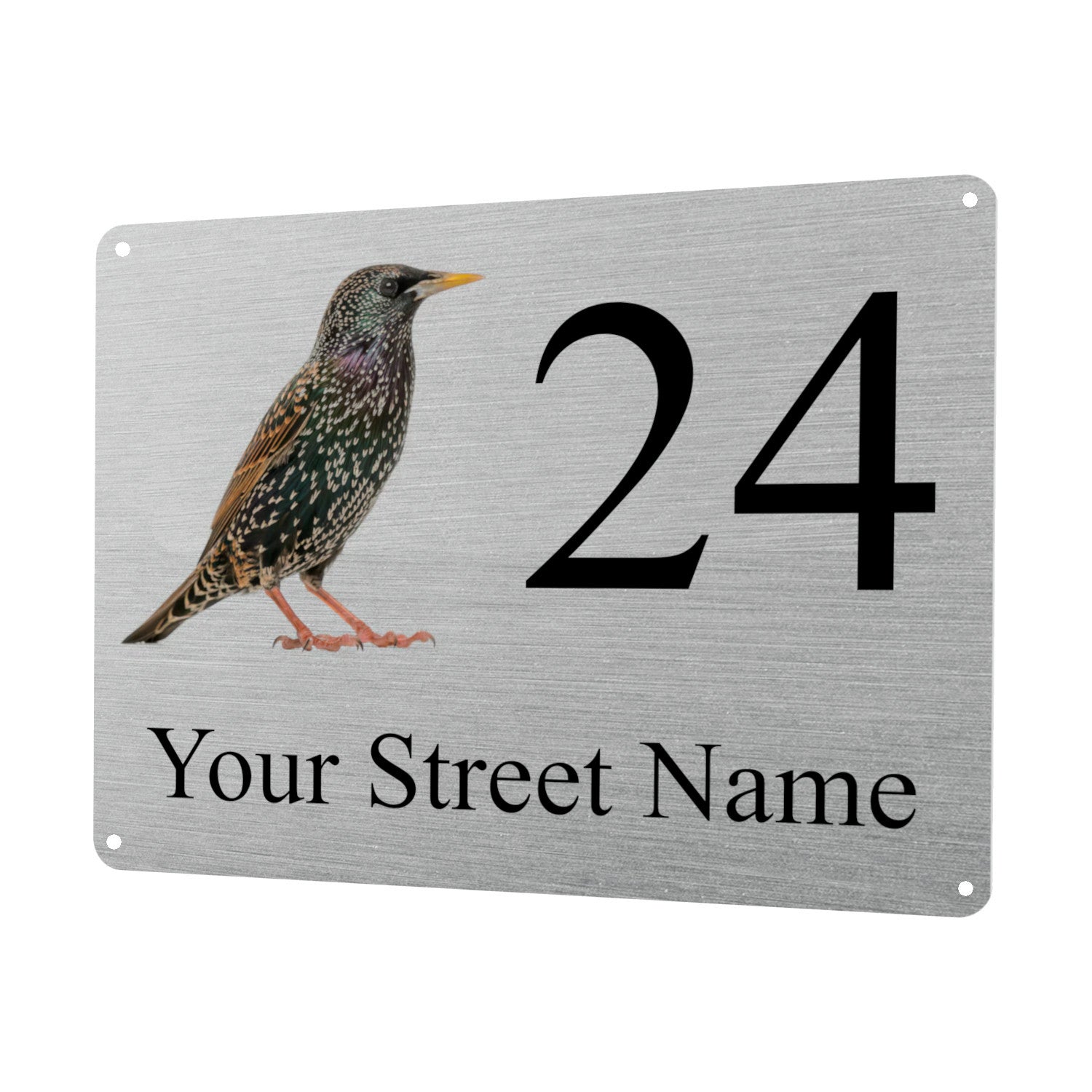 1MM 2408 Custom Personalised Bird Address Door Metal Aluminium Sign Plaque Gate