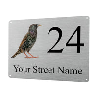 1MM 2408 Custom Personalised Bird Address Door Metal Aluminium Sign Plaque Gate