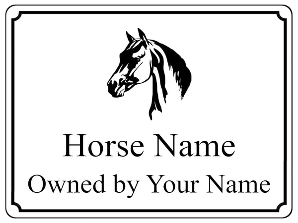 S086 Custom Personalised Horse Name Pony Stable Door Gate Sticker Vinyl