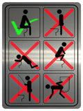 2432 Funny Toilet Instructions Toilet Rules Metal Aluminium Plaque Sign
