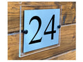 M008 Custom Personalised Number Modern Door Acrylic Metal Aluminium Sign Plaque