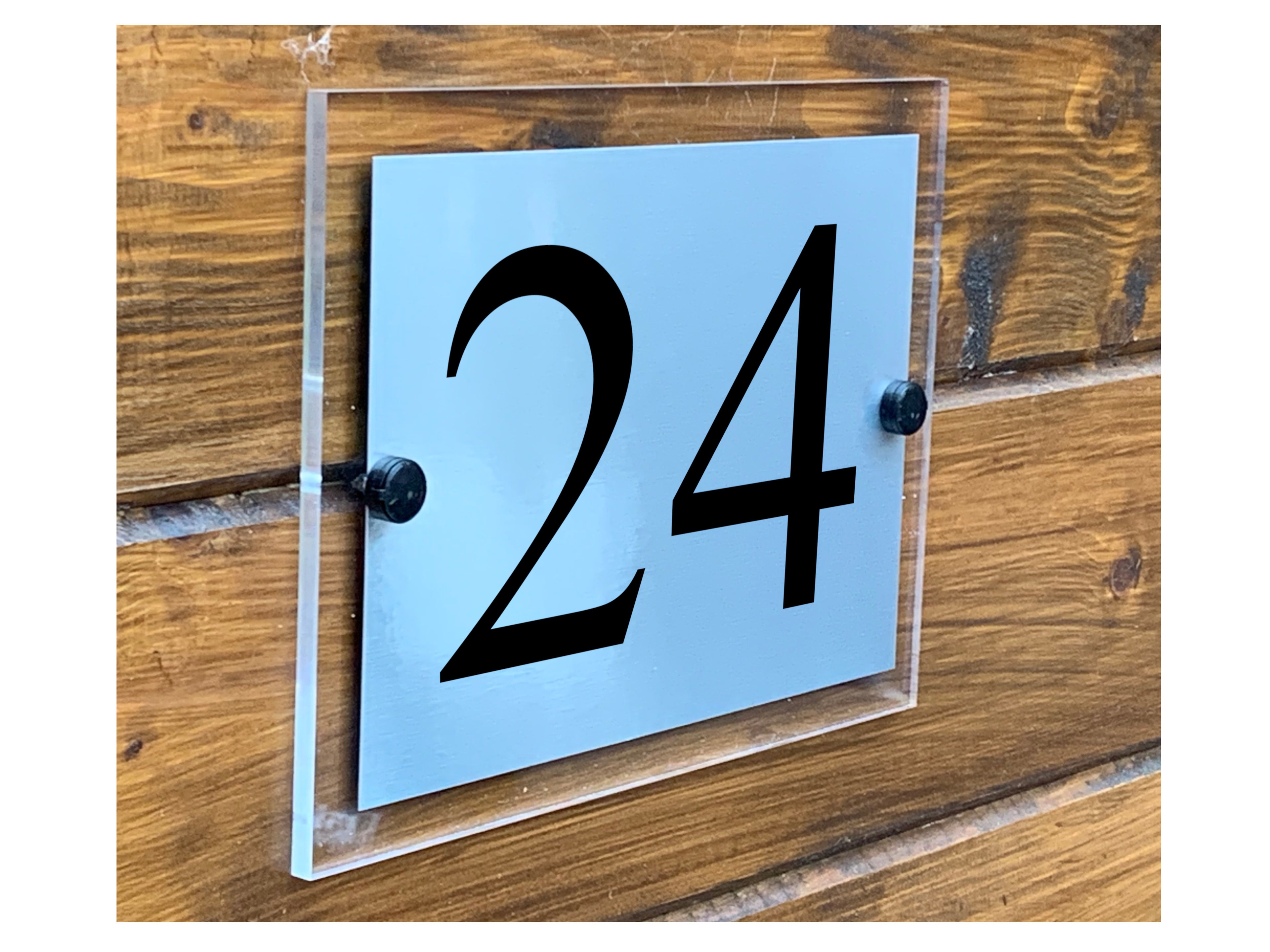 M008 Custom Personalised Number Modern Door Acrylic Metal Aluminium Sign Plaque