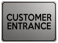 2307 Customer Entrance Door Wall Shop Office Metal Aluminium Plaque Sign