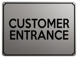 2307 Customer Entrance Door Wall Shop Office Metal Aluminium Plaque Sign