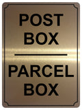 UV115 POST BOX PARCEL BOX Metal Aluminium Plaque Sign Door Letters A4 Size