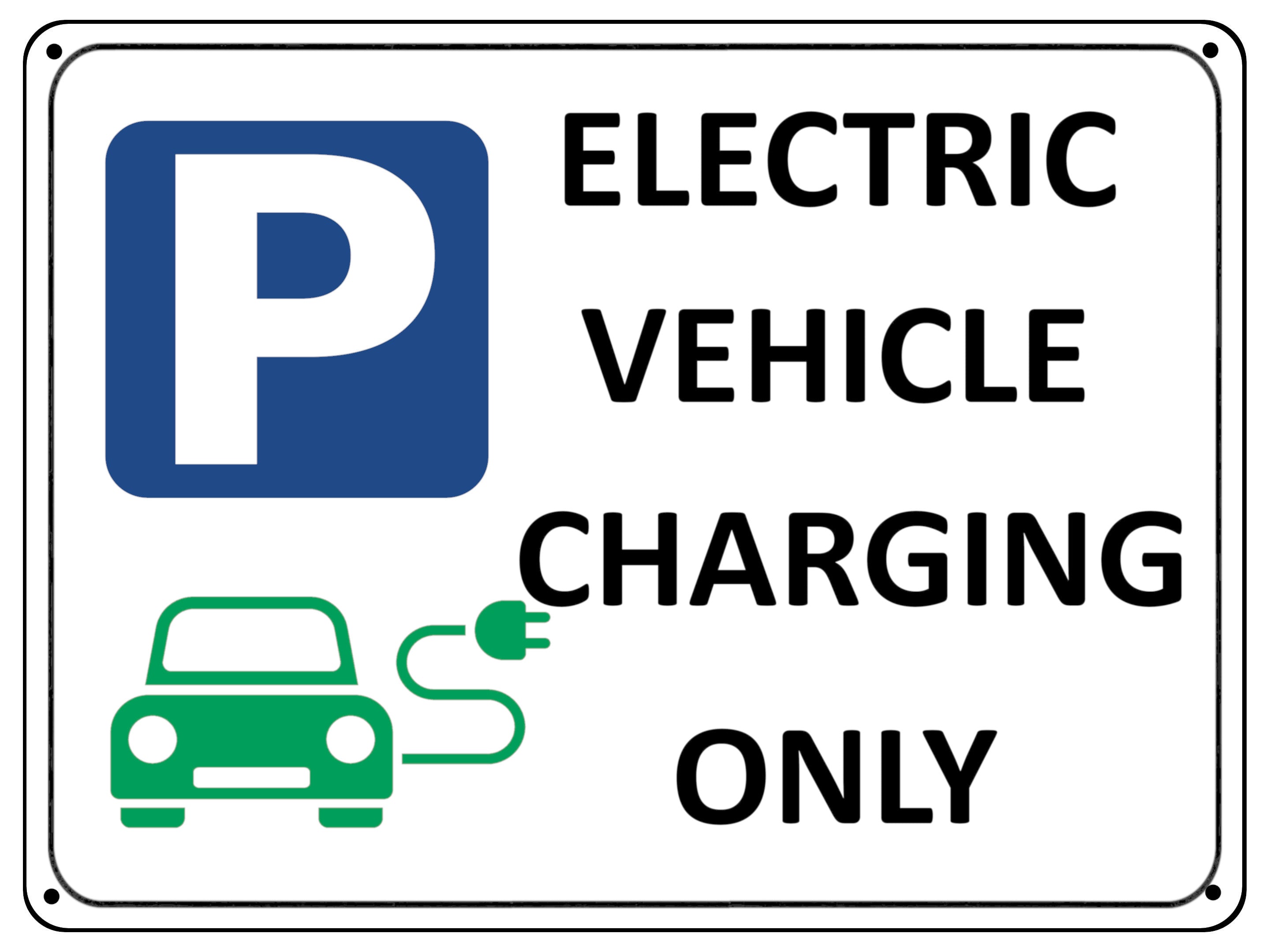 2389 ELECTRIC VEHICLE CHARGING ONLY Parking  Metal Aluminium Plaque Sign