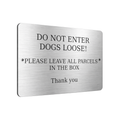 B119 DO NOT ENTER DOGS LOOSE Metal Aluminium Plaque Sign Door Gate House Garden