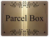 UV089 Parcel Box Ornament Metal Aluminium Plaque Sign Door Letters House Office A4