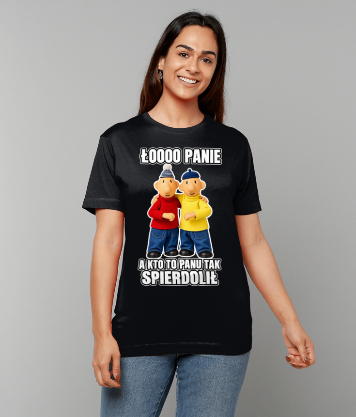 252 ŁOOO PANIE A KTO TO PANU TAK SPIERDOLIŁ Funny Polish T-shirt Tee