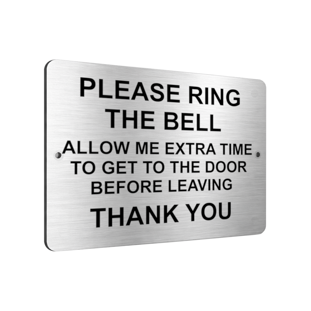 B048 PLEASE RING THE BELL Aluminium Composite Plaque Sign Door Gate House Office