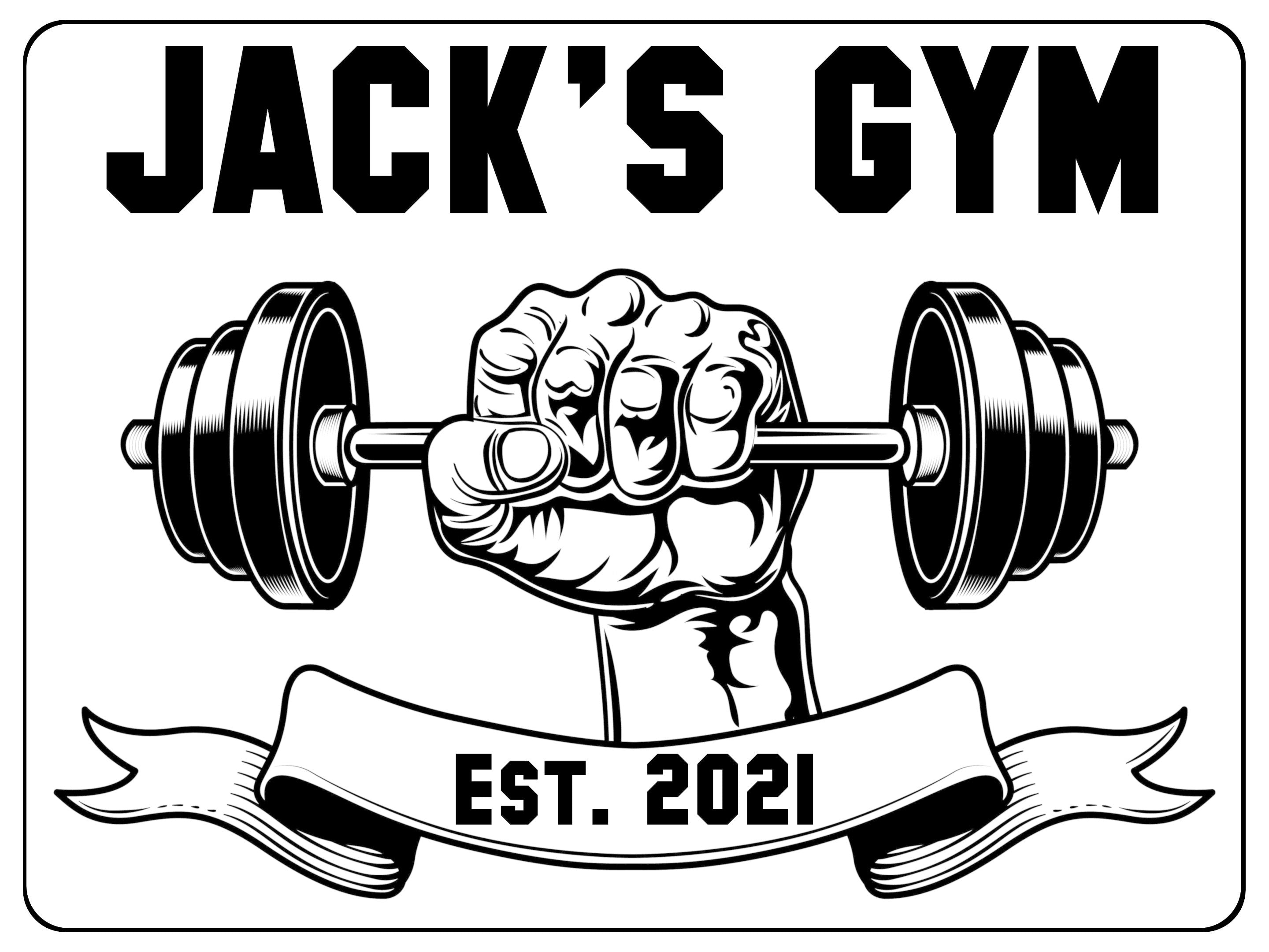 UV136 Custom Personalised Gym Name Fitness Metal Aluminium Plaque Sign A4 Size