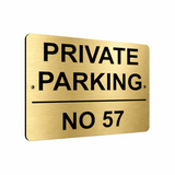 B103 Custom Personalised PRIVATE PARKING Number Metal Aluminium Plaque Sign Gate