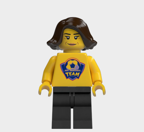 L003 Custom Personalised Lego Minifigures Any Football Team Badge