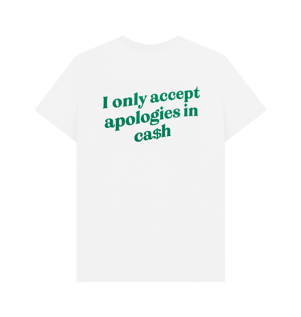 White Printed T-shirt Back