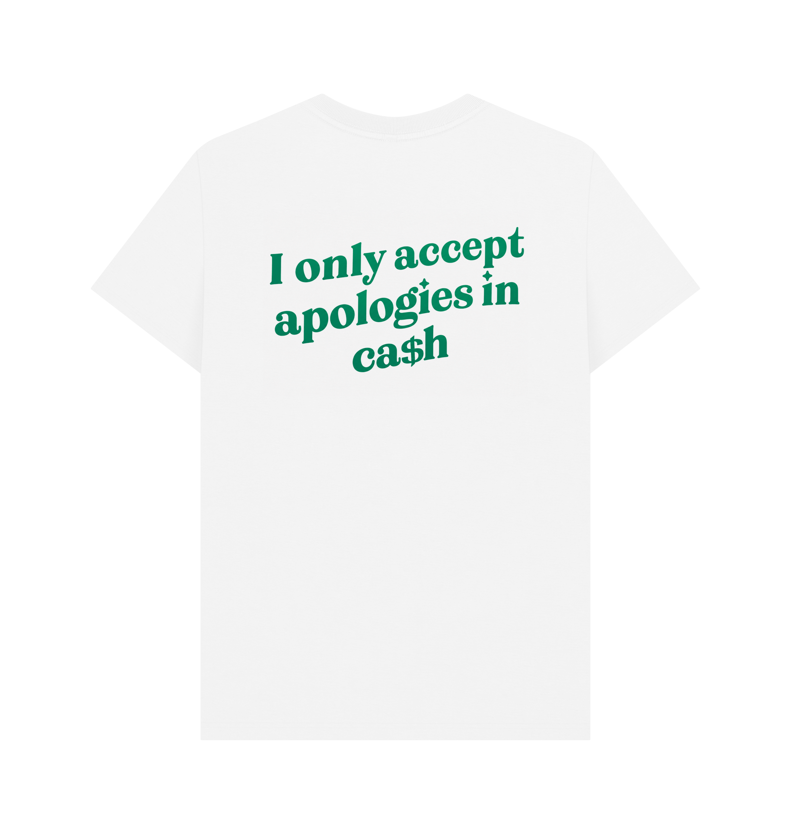 White Printed T-shirt Back