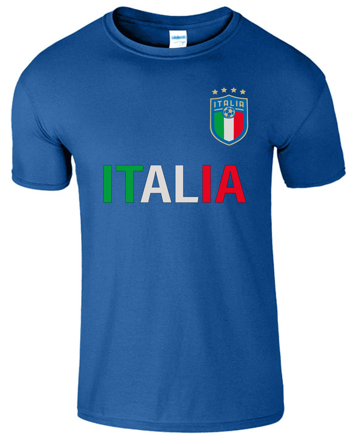 Men's Italy Football Italian Flag Graphic T-Shirt