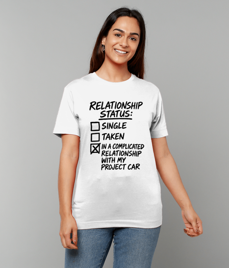 435 Relationship Status Project Car Funny T-shirt Tee