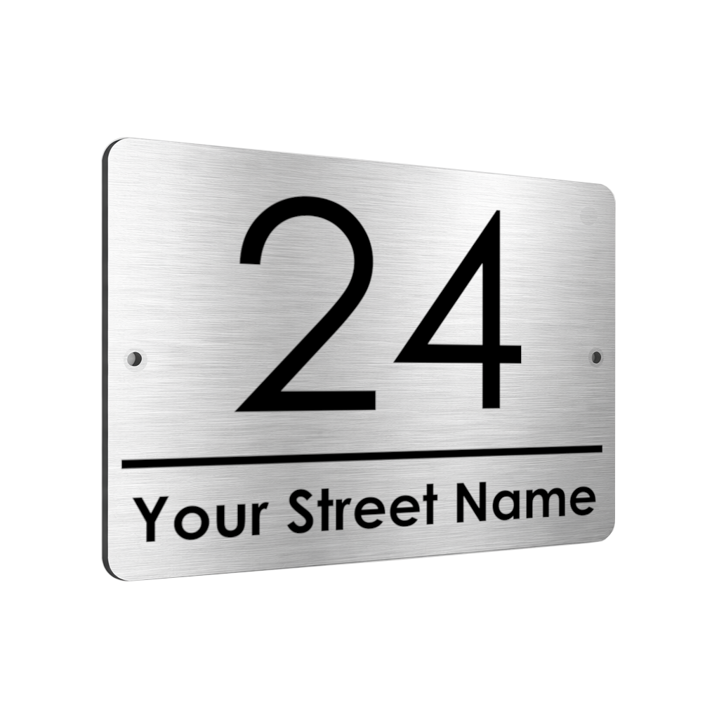 B112 Custom Personalised Address Metal Aluminium Plaque Sign Door House Gate