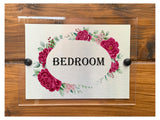 M054 Kitchen, Toilet, Bathroom Bedroom Door Modern Acrylic Aluminium Sign Plaque