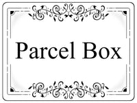 UV089 Parcel Box Ornament Metal Aluminium Plaque Sign Door Letters House Office A4