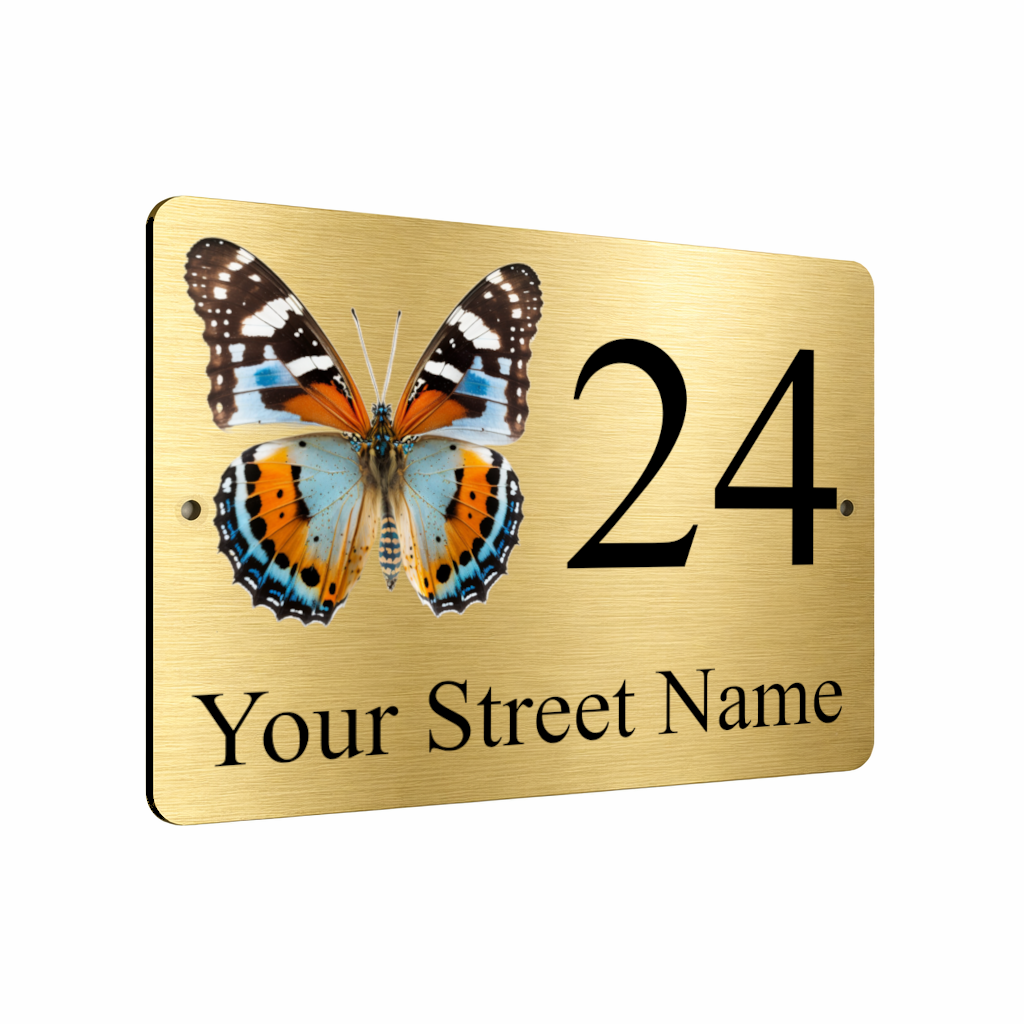 B088 Custom Personalised Address Metal Aluminium Plaque Sign Door House Gate