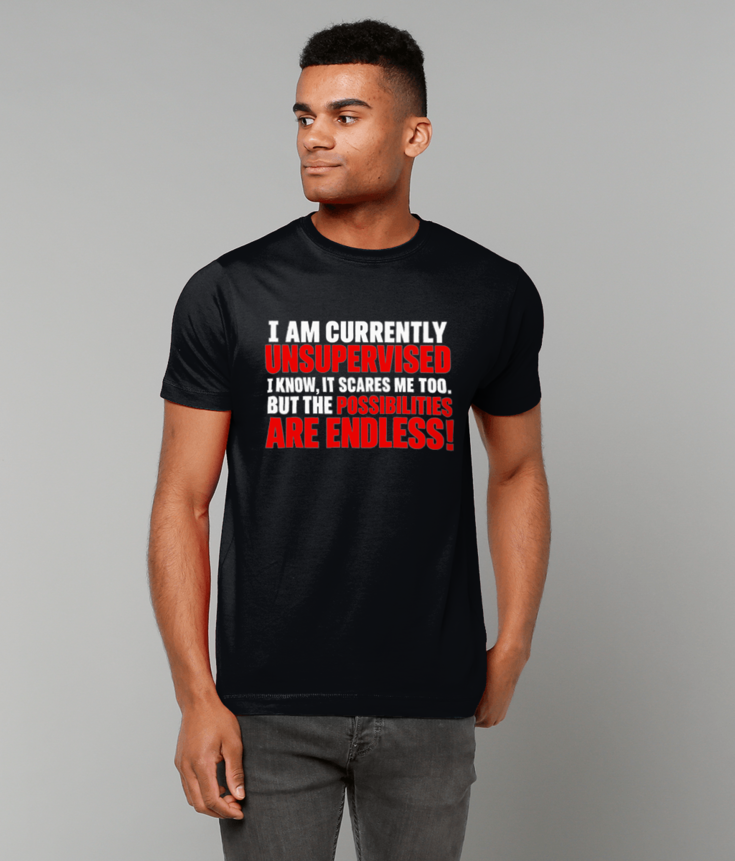 245 I Am Currently Unsupervised TShirt Funny Tee