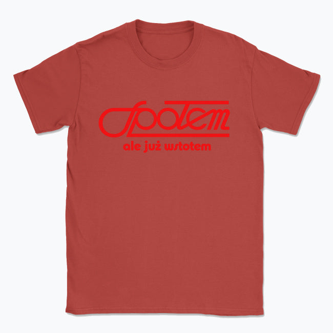 020 Spolem ale juz wstolem Funny Polish T-shirt Tee Front Printing