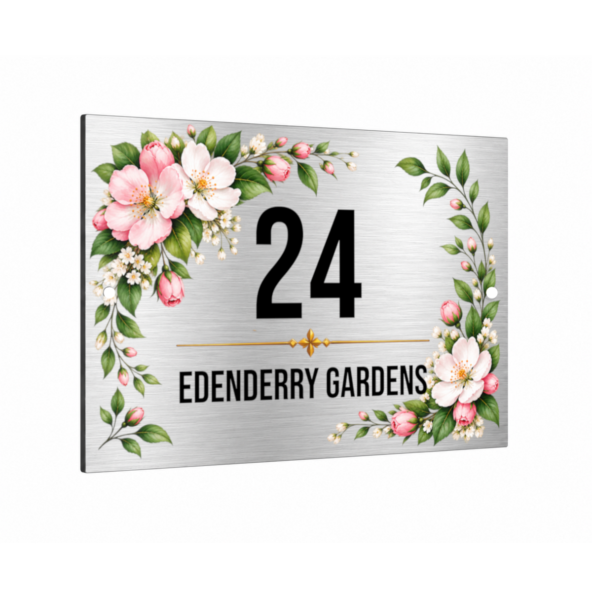 B257 Custom Personalised Address Metal Aluminium Plaque Sign Door House Gate