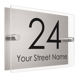 M093 Custom Personalised Modern Address Door Acrylic Aluminium Sign Plaque