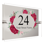 M094 Custom Personalised Modern Address Door Acrylic Aluminium Sign Plaque