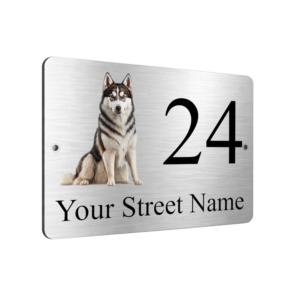 B071 Custom Personalised Address Printed Aluminium Metal Plaque Sign Door House