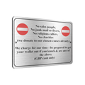 B138 No Sales People NO JUNK MAIL Funny Metal Aluminium Plaque Sign Door House