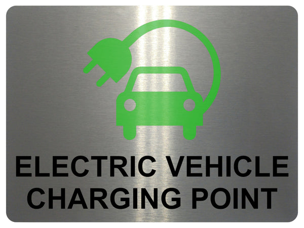 UV158 ELECTRIC VEHICLE CHARGING POINT Metal Aluminium Plaque Sign A4 Size