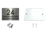 M096 Custom Personalised Modern Address Door Acrylic Aluminium Sign Plaque