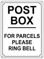 UV130 POST BOX PLEASE RING BELL Metal Aluminium Plaque Sign For Door A4 Size