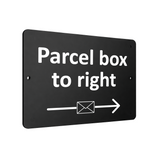 B009 Parcel box to right Door Gate House Letters Aluminium Composite Sign Plaque
