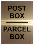 UV115 POST BOX PARCEL BOX Metal Aluminium Plaque Sign Door Letters A4 Size