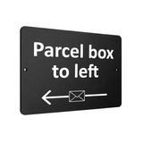 B010 Parcel box to Left Door Gate House Letters Aluminium Composite Sign Plaque